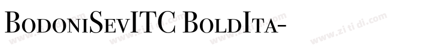 BodoniSevITC BoldIta字体转换